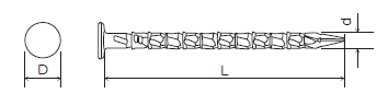 ステンリングSCR釘SRS#13×65 1kg