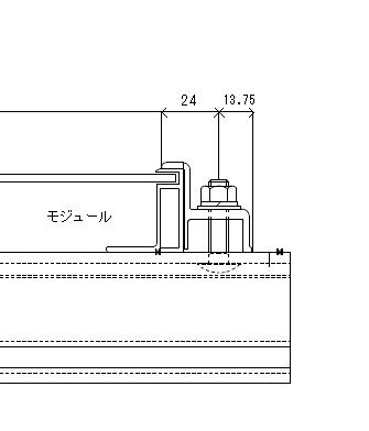 軒棟固定金具35(ブラック)　単体