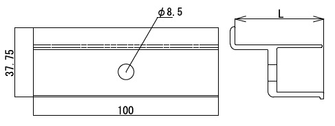 軒棟固定金具32(ブラック)　10個セット