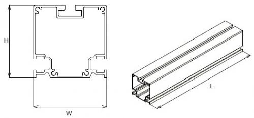 縦桟60角　L-1100　カット対応品