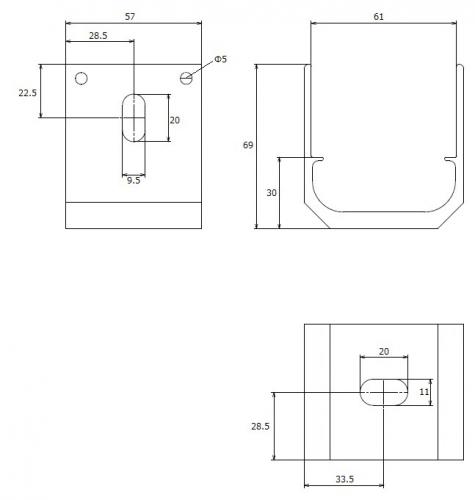 縦桟固定金具M10用セット