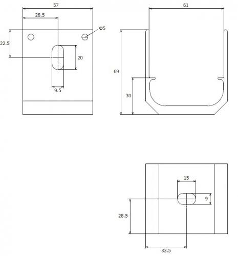 縦桟固定金具M8用セット