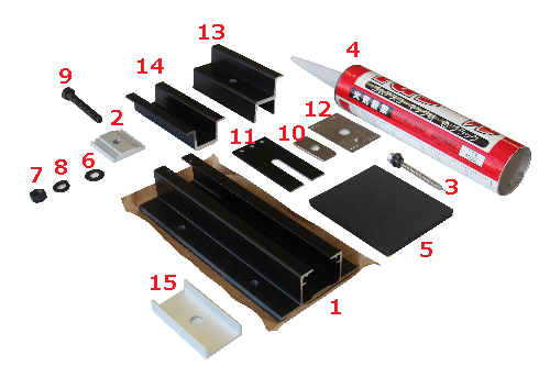 H46 スレート金具3　10段1列用セット