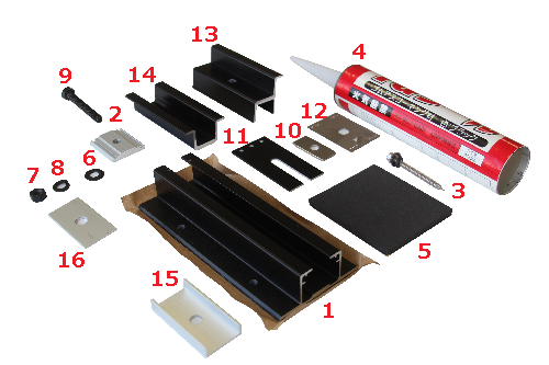 H37 スレート金具3　7段1列用セット